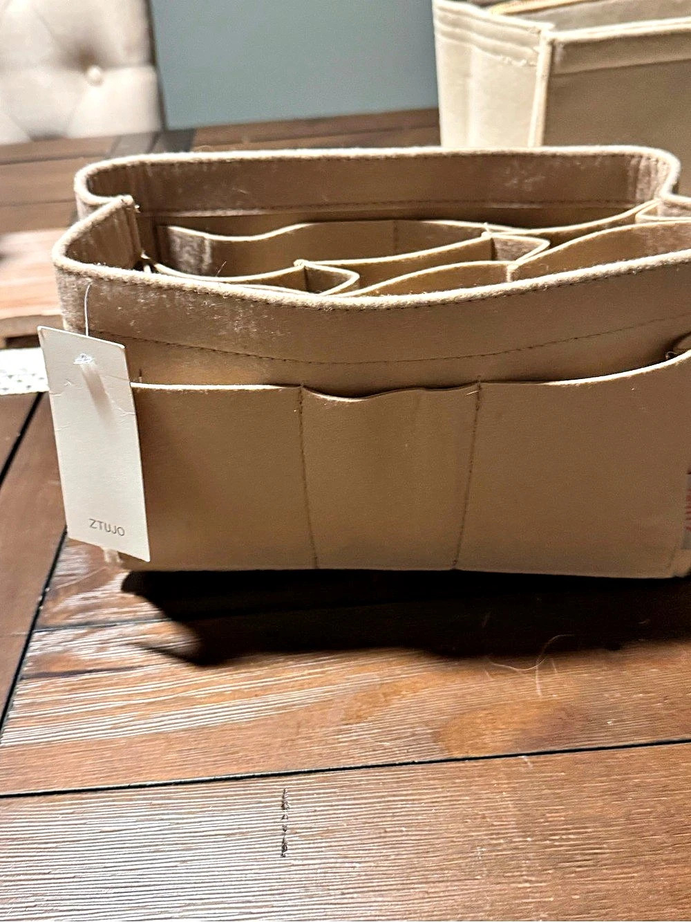 ZTUJO Felt Purse Organizer Insert tan